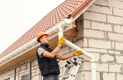 Pose et remplacement de gouttières à Bazailles